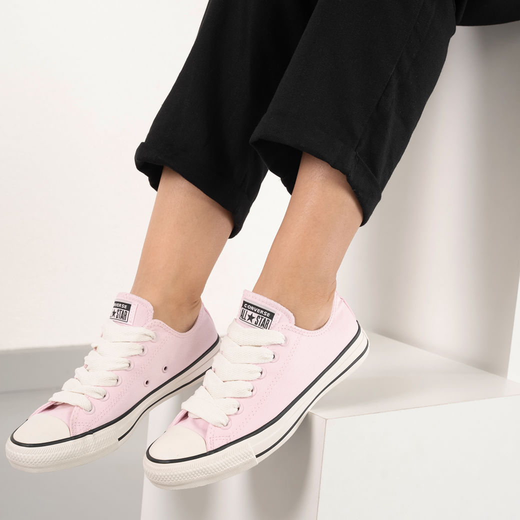 All Star Tenis CHUCK TAYLOR CT28440002 Rosa ClaroAmendoaPreto Sint -10-